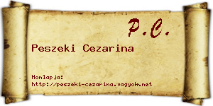 Peszeki Cezarina névjegykártya